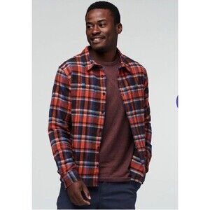 Cotopaxi Men Mero Organic Flannel Shirt XL Plaid Heavyweight Camp Cabin Core